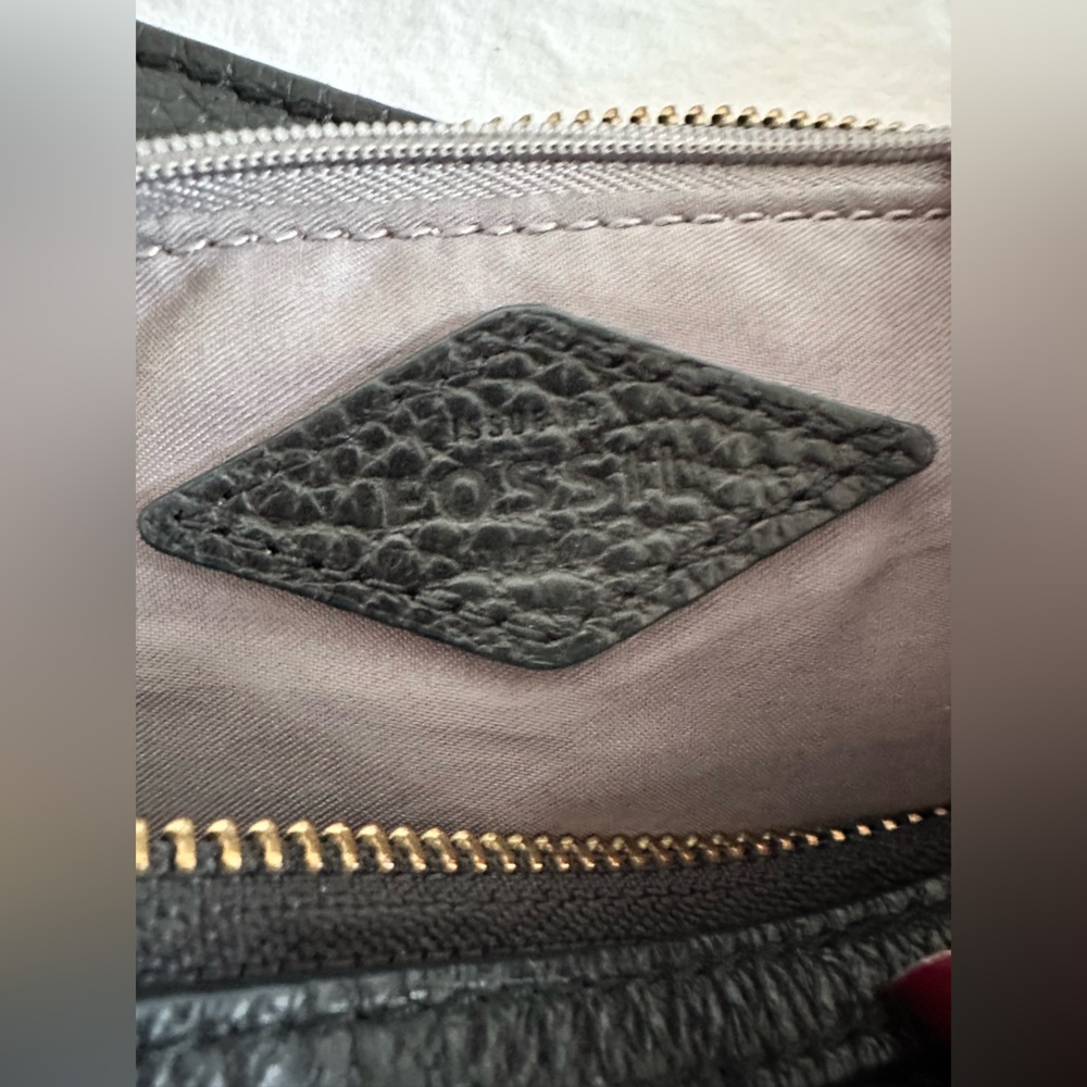 FOSSIL! EUC!! Black Leather Crossbody Bag - Picture 6 of 16